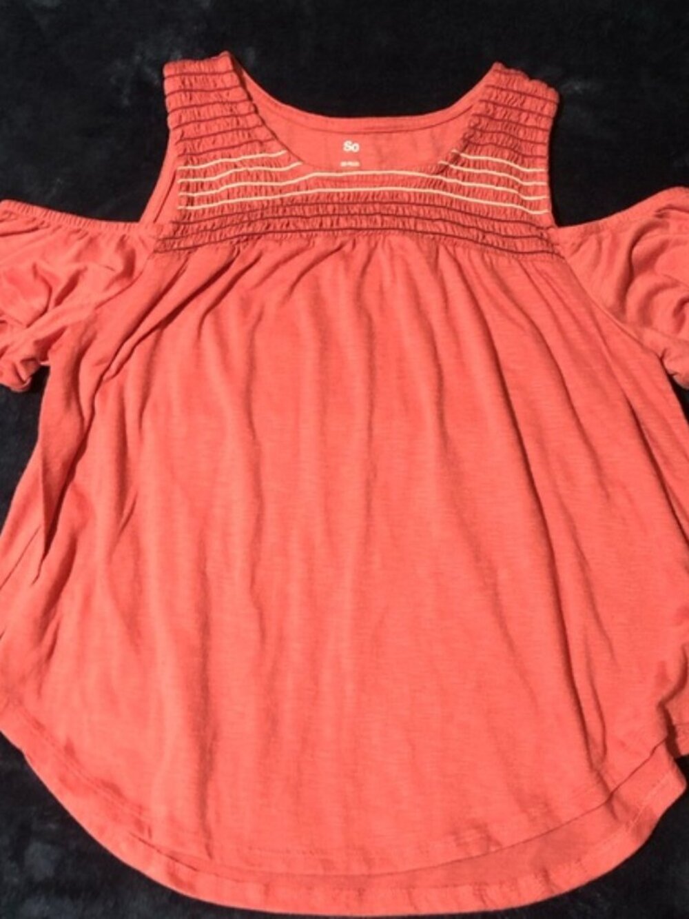 SO Mauve Cold Shoulder Blouse